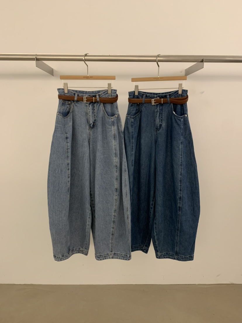 UNDER KEY韓國東大門直郵女裝新品休閑推薦牛仔褲不含腰帶UNDER KEY牛仔褲