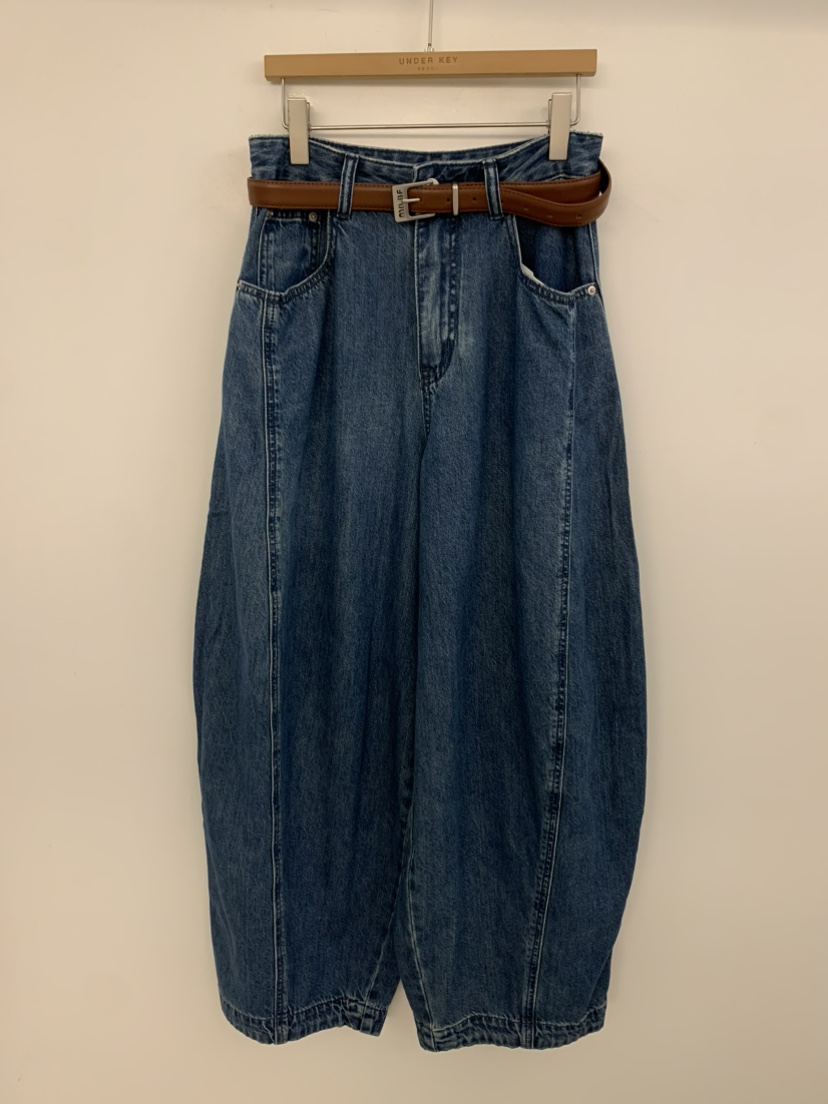 UNDER KEY韓國東大門直郵女裝新品休閑推薦牛仔褲不含腰帶UNDER KEY牛仔褲圖色2