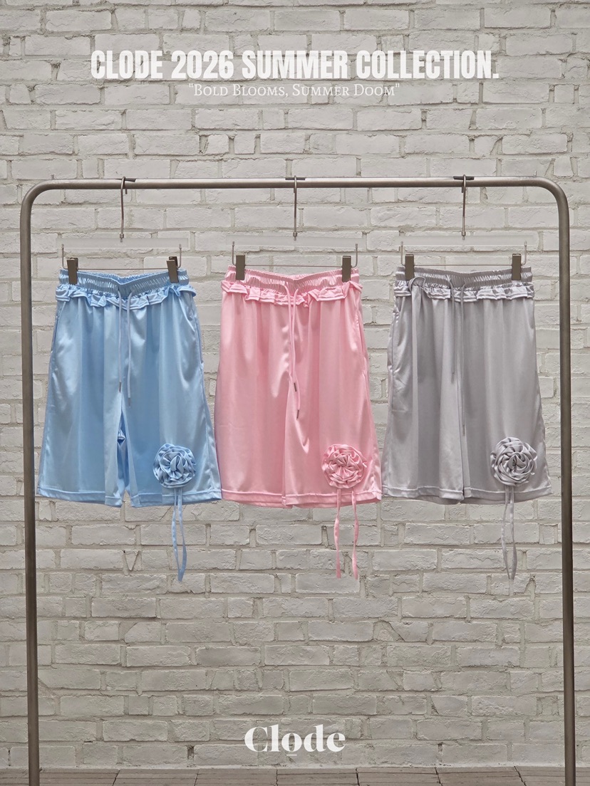 CLODE韓國東大門直郵女裝新款26春夏休閑時尚職業短褲緞面CLODE短褲