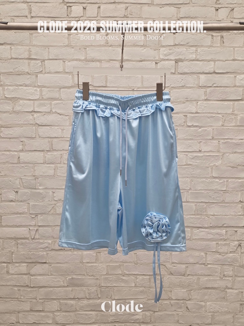 CLODE韓國東大門直郵女裝新款26春夏休閑時尚職業短褲緞面CLODE短褲圖色1