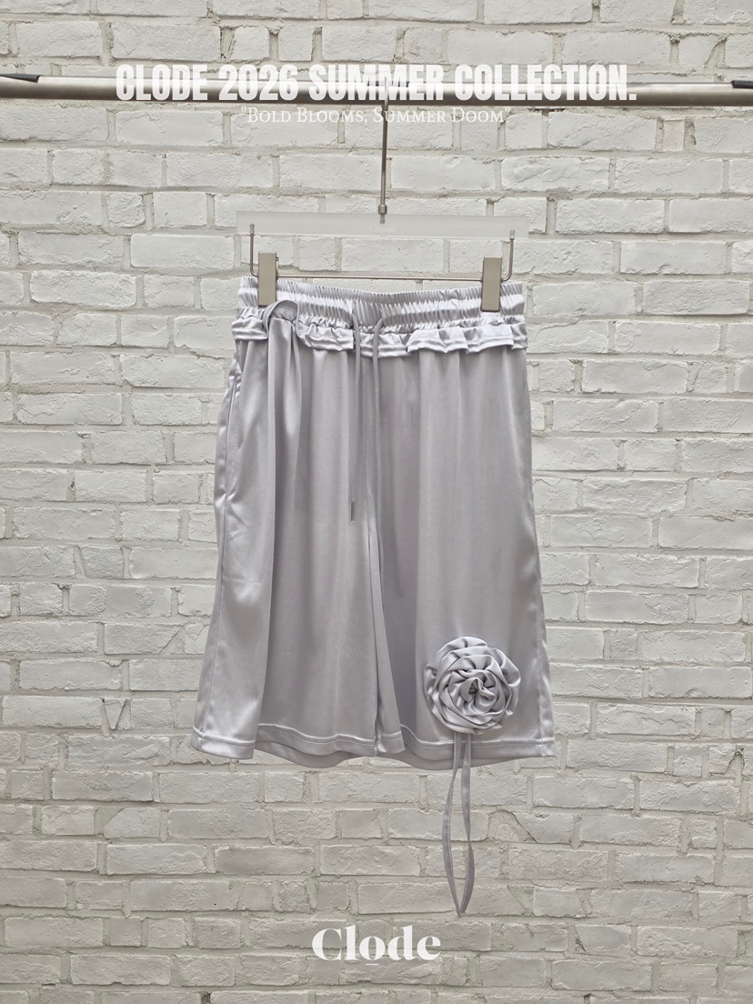 CLODE韓國東大門直郵女裝新款26春夏休閑時尚職業短褲緞面CLODE短褲圖色3