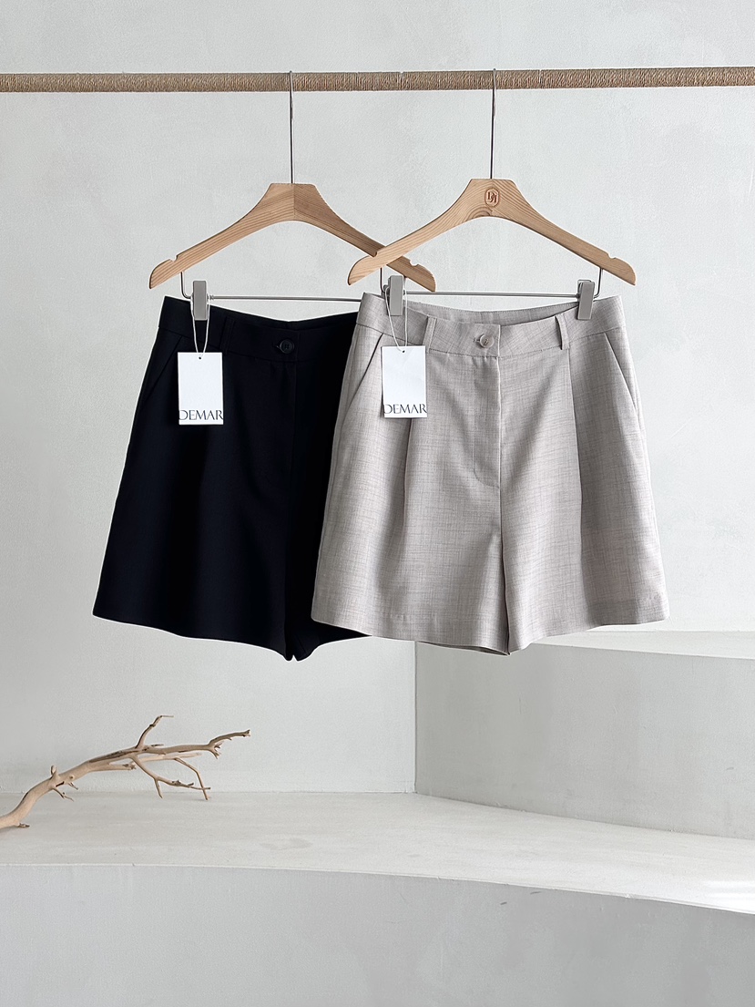 DEMAR韓國直郵實拍女士新款休閑時尚職業26春夏短褲不含腰帶DEMAR短褲