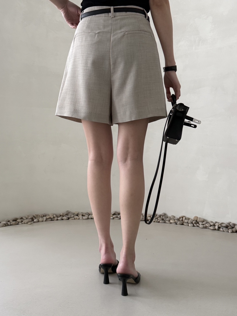 DEMAR韓國直郵實拍女士新款休閑時尚職業26春夏短褲不含腰帶DEMAR短褲