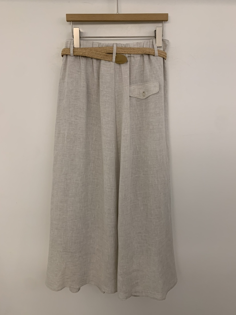 UNDER KEY韓國代購女士新款推薦26春夏熱賣長裙含腰帶亞麻UNDER KEY長裙