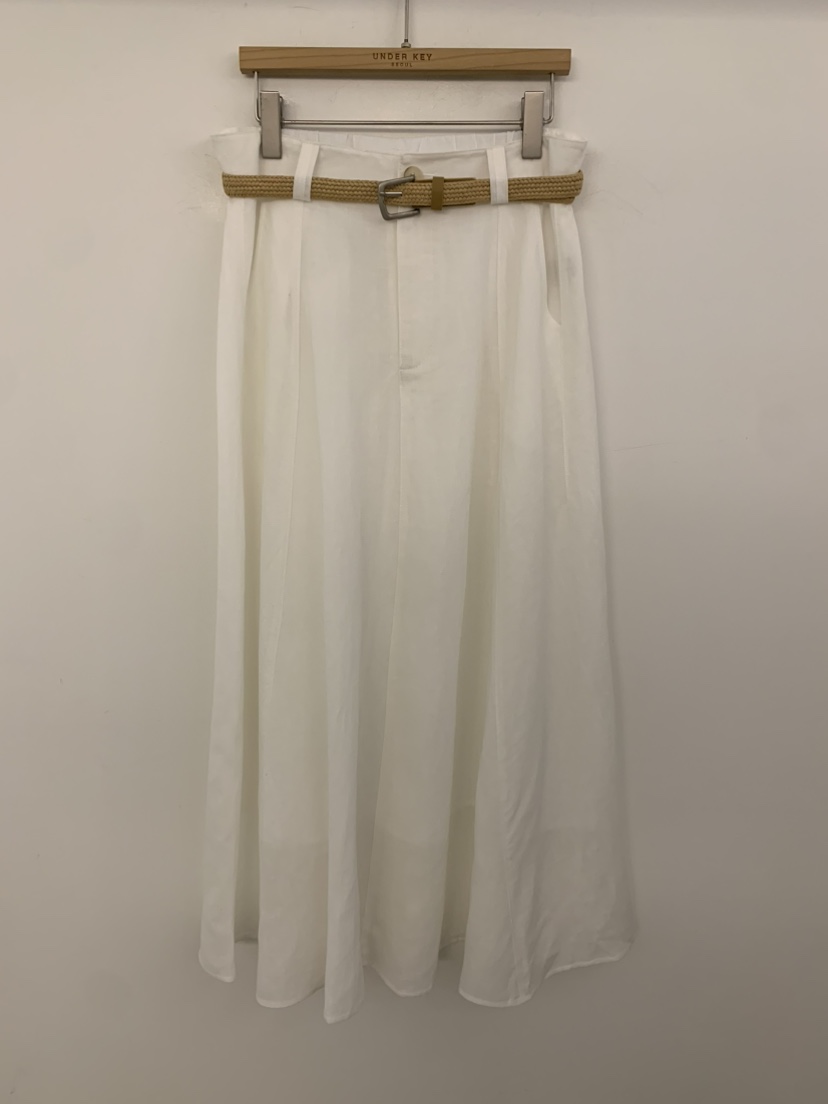 UNDER KEY韓國代購女士新款推薦26春夏熱賣長裙含腰帶亞麻UNDER KEY長裙圖色1