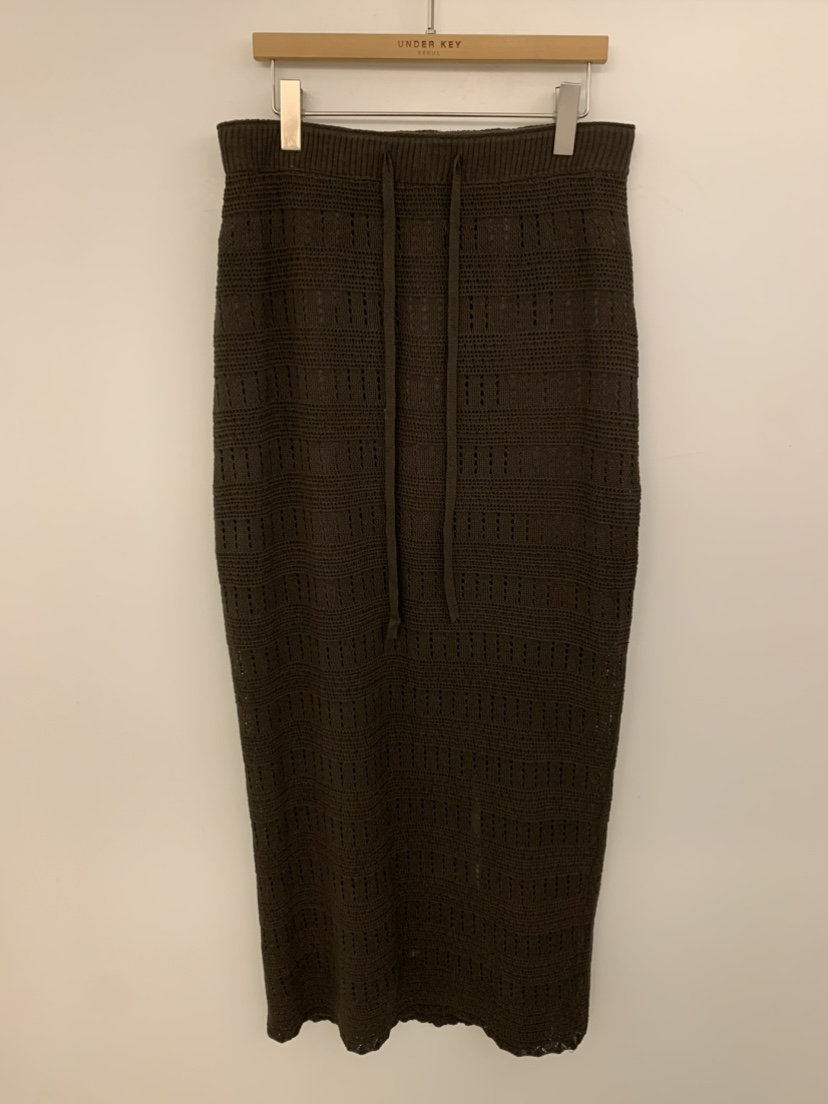 UNDER KEY韓國代購女裝新款職業熱賣26春夏人氣休閑長裙UNDER KEY長裙圖色3墨綠