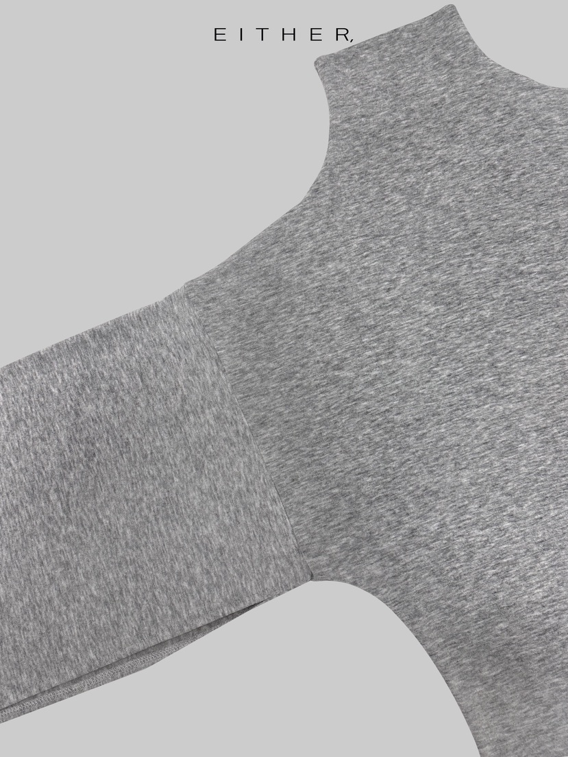 EITHER韓國東大門直郵女裝新品時尚休閑長袖T恤不對稱披肩EITHER長袖T恤