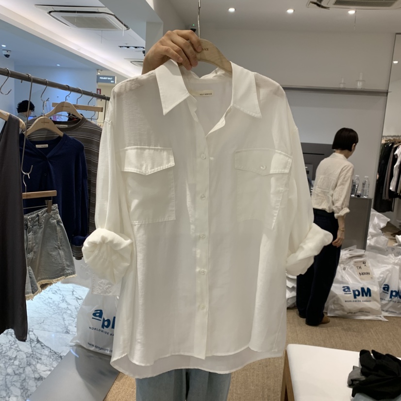 SELF SERVICE韓國代購女士新款休閑推薦26春夏襯衫蕾絲衫SELF SERVICE襯衫/蕾絲衫圖色1