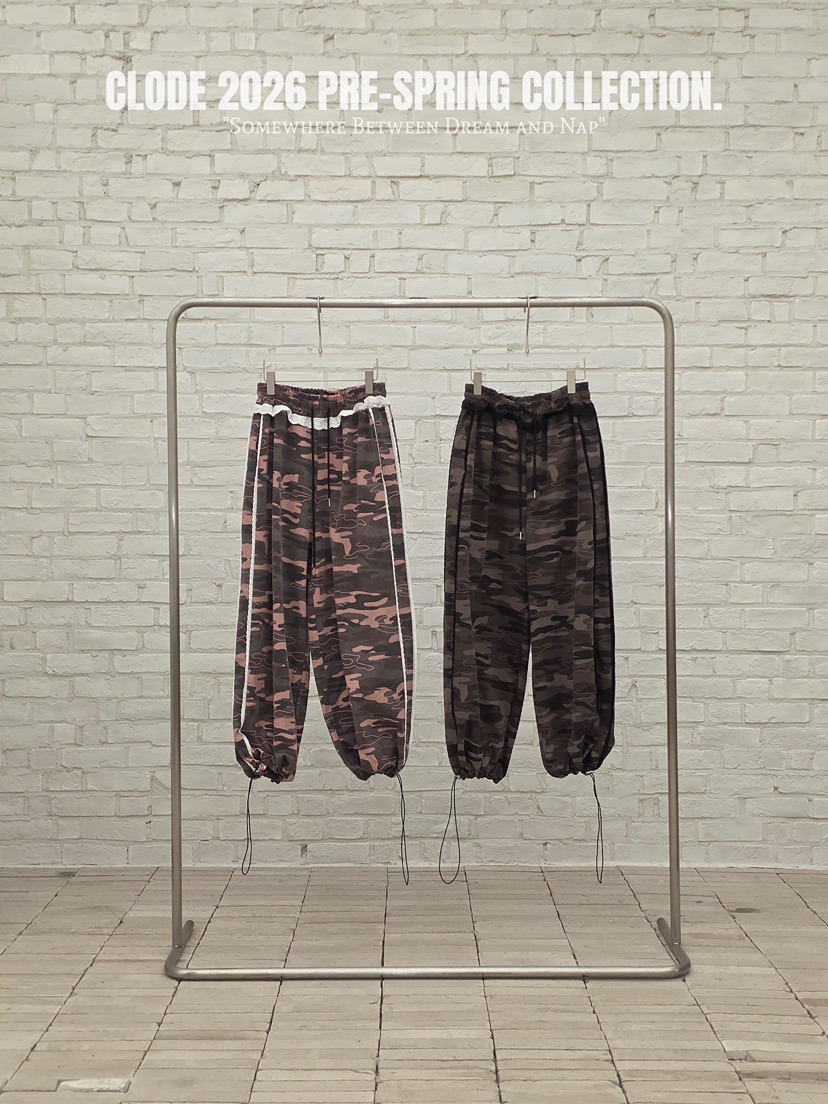 CLODE韓國直郵女士新款人氣休閑時尚26春夏職業休閑褲迷彩CLODE休閑褲