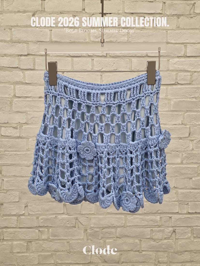 CLODE韓國代購女士新款時尚26春夏休閑熱賣人氣短裙鉤針編織CLODE短裙圖色3