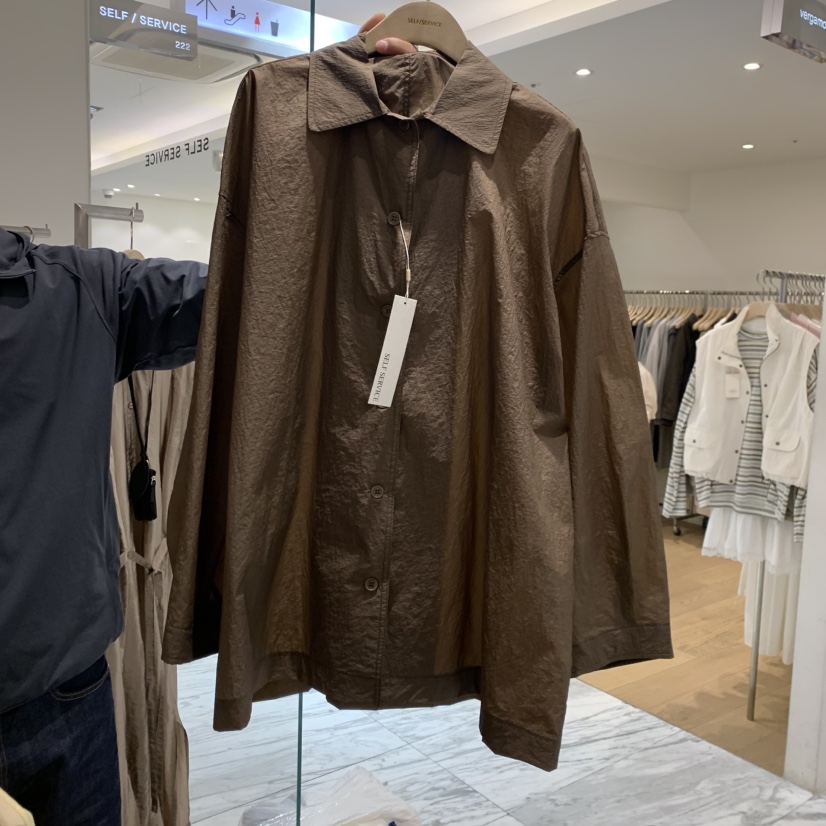 SELF SERVICE韓國代購女裝新品休閑職業推薦長款風衣透明SELF SERVICE長款風衣圖色3
