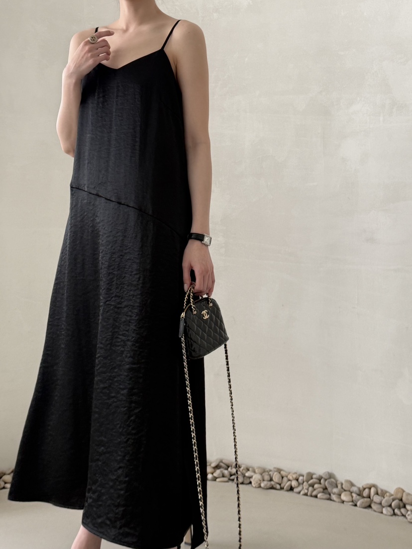 DEMAR韓國直郵實拍女裝新款休閑26春夏人氣推薦連衣裙緞面DEMAR連衣裙