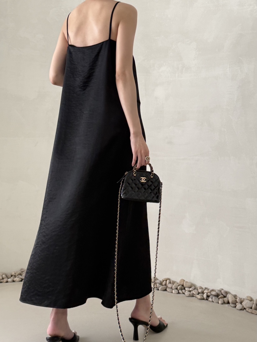 DEMAR韓國直郵實拍女裝新款休閑26春夏人氣推薦連衣裙緞面DEMAR連衣裙