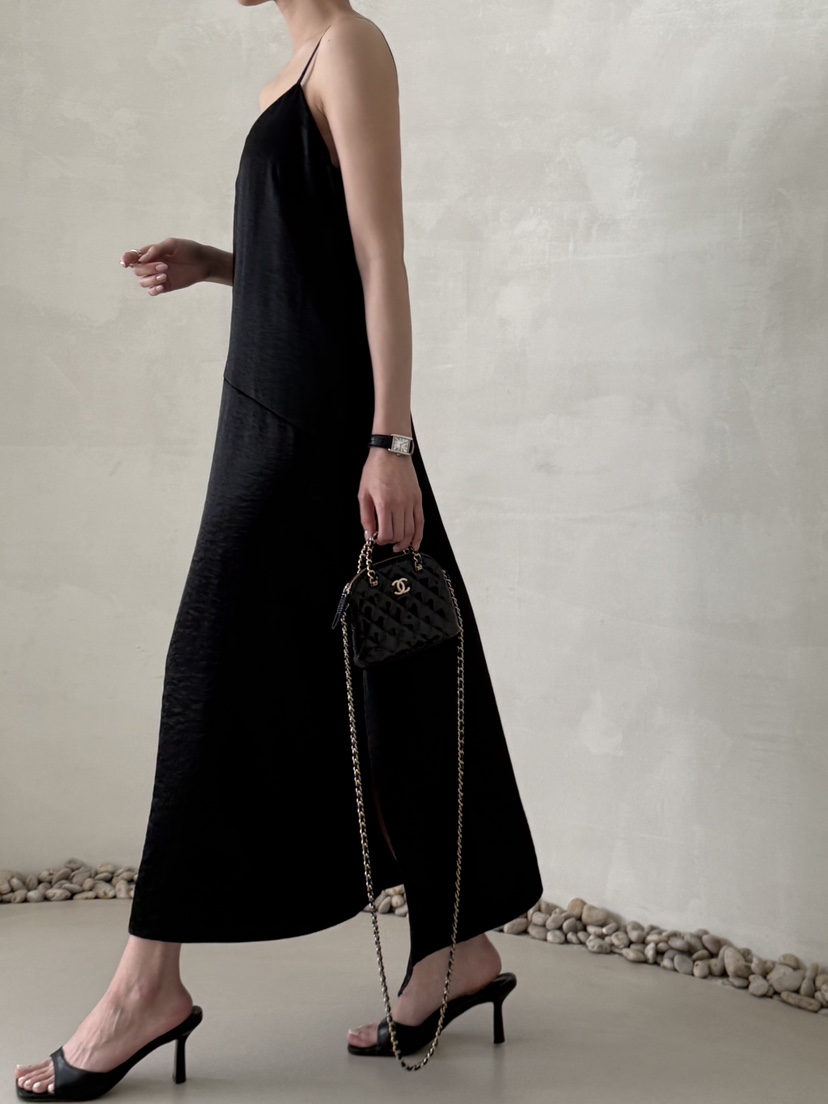 DEMAR韓國直郵實拍女裝新款休閑26春夏人氣推薦連衣裙緞面DEMAR連衣裙