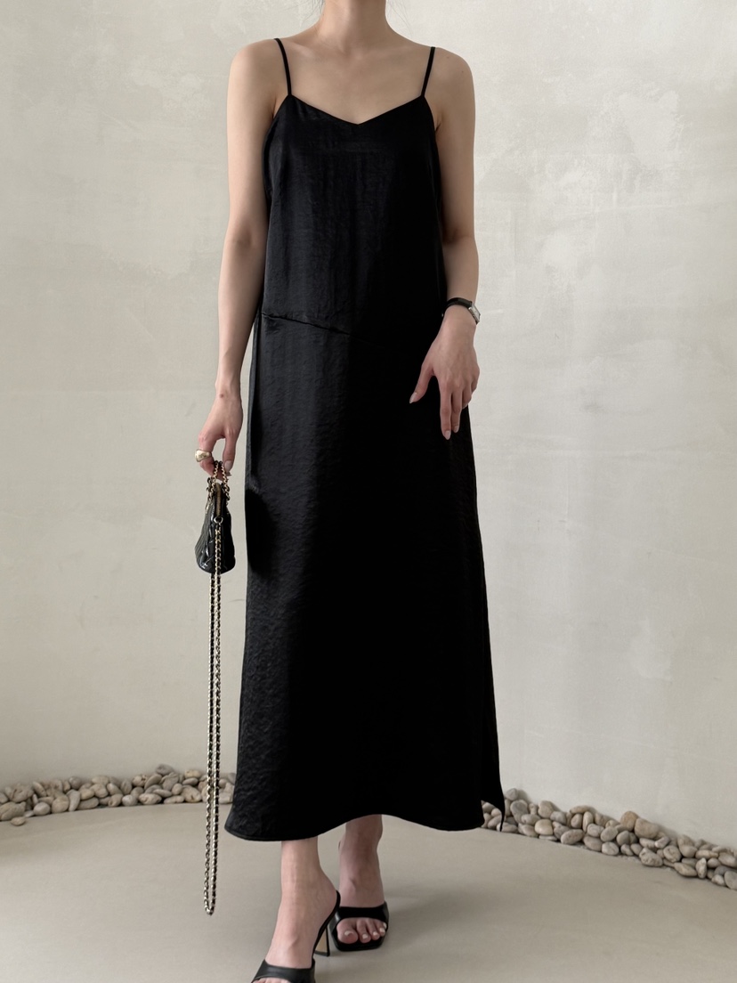 DEMAR韓國直郵實拍女裝新款休閑26春夏人氣推薦連衣裙緞面DEMAR連衣裙圖色2