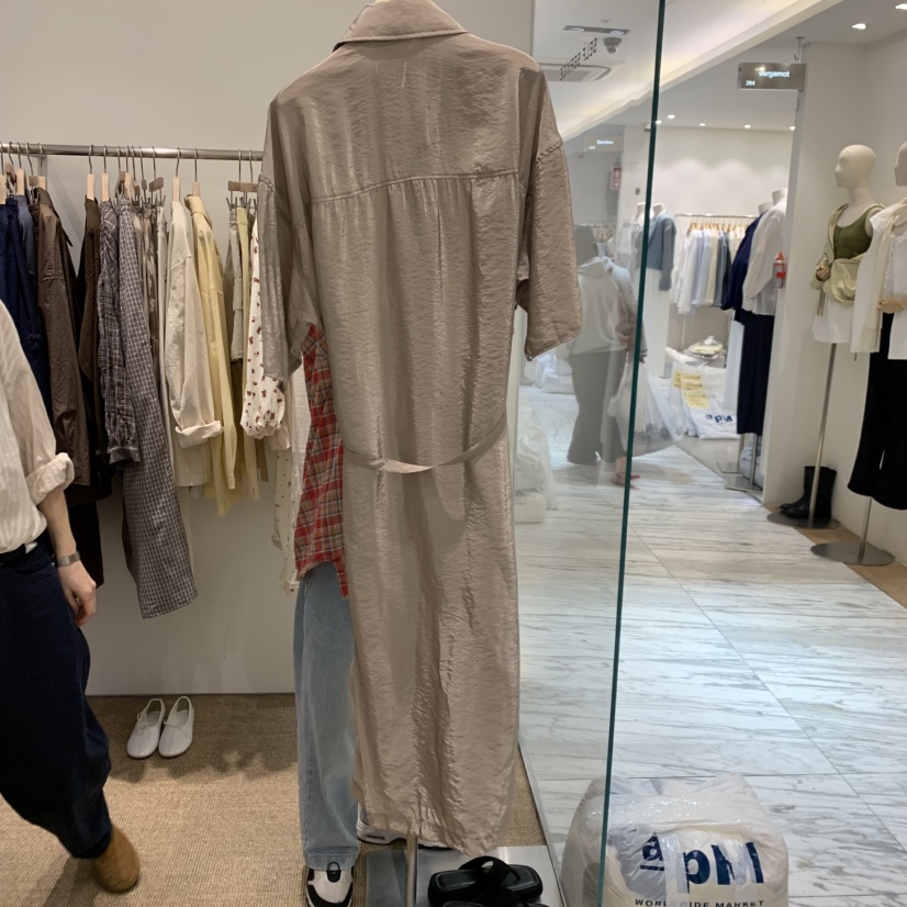 SELF SERVICE韓國代購女士新款推薦職業人氣連衣裙含腰繩SELF SERVICE連衣裙