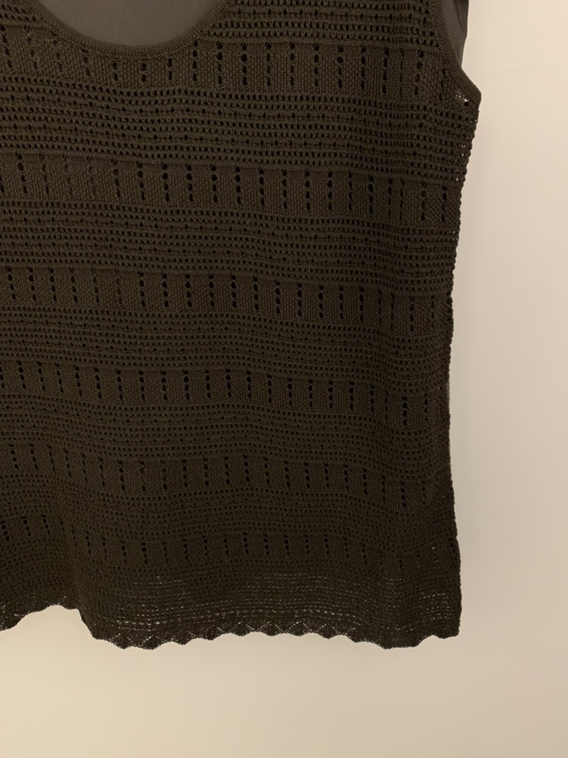 UNDER KEY韓國代購女裝新款人氣職業休閑吊帶背心亞麻針織UNDER KEY吊帶/背心