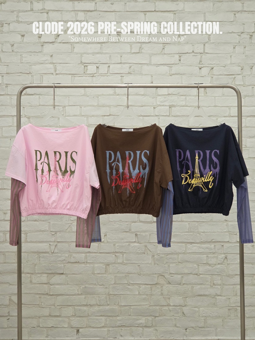 CLODE韓國東大門代購女士新款推薦熱賣休閑長袖T恤假兩件CLODE長袖T恤圖色2左二色