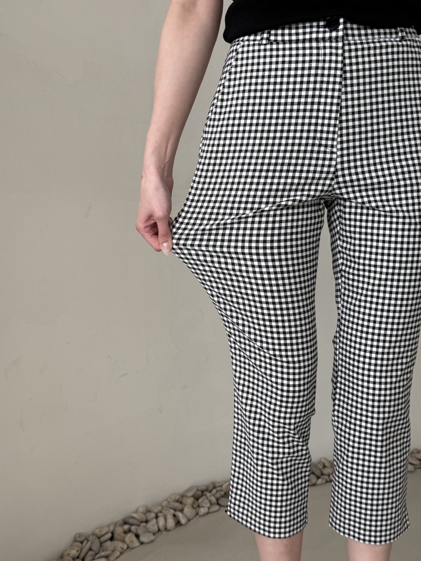 DEMAR韓國東大門直郵女裝新款推薦人氣熱賣職業休閑褲格紋DEMAR休閑褲