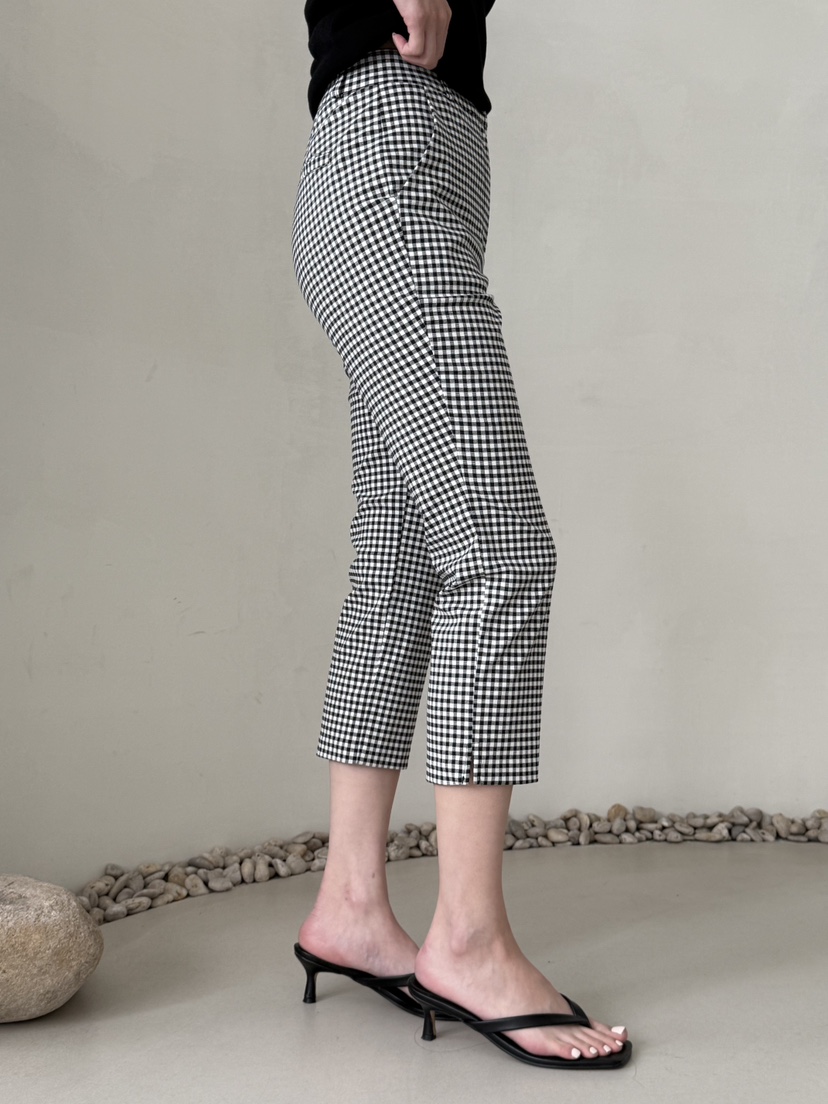 DEMAR韓國東大門直郵女裝新款推薦人氣熱賣職業休閑褲格紋DEMAR休閑褲