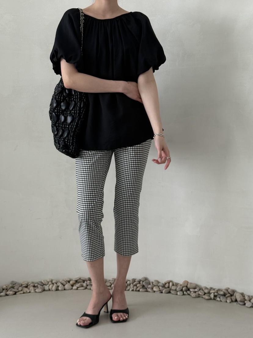 DEMAR韓國東大門直郵女裝新款推薦人氣熱賣職業休閑褲格紋DEMAR休閑褲