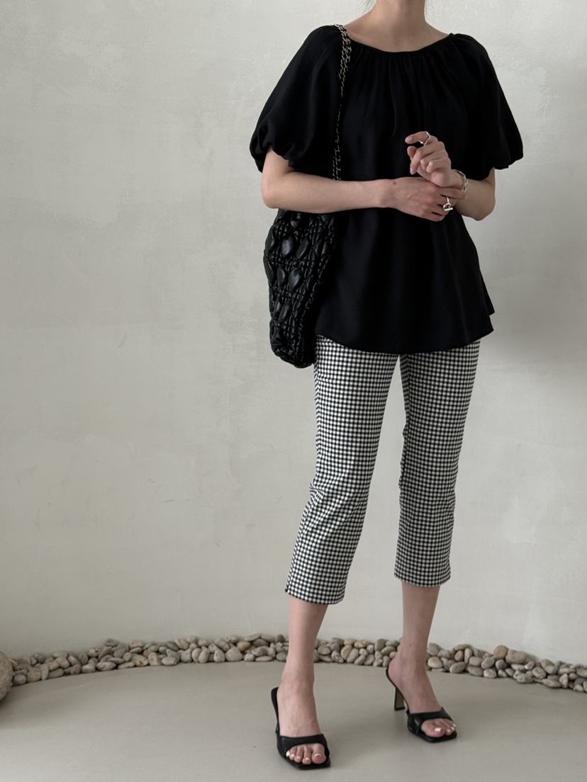 DEMAR韓國東大門直郵女裝新款推薦人氣熱賣職業休閑褲格紋DEMAR休閑褲