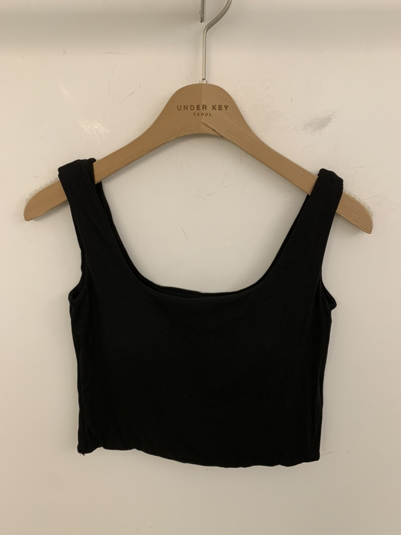 UNDER KEY韓國直郵實拍女士新品人氣時尚熱賣吊帶背心短款UNDER KEY吊帶/背心圖色3黑色
