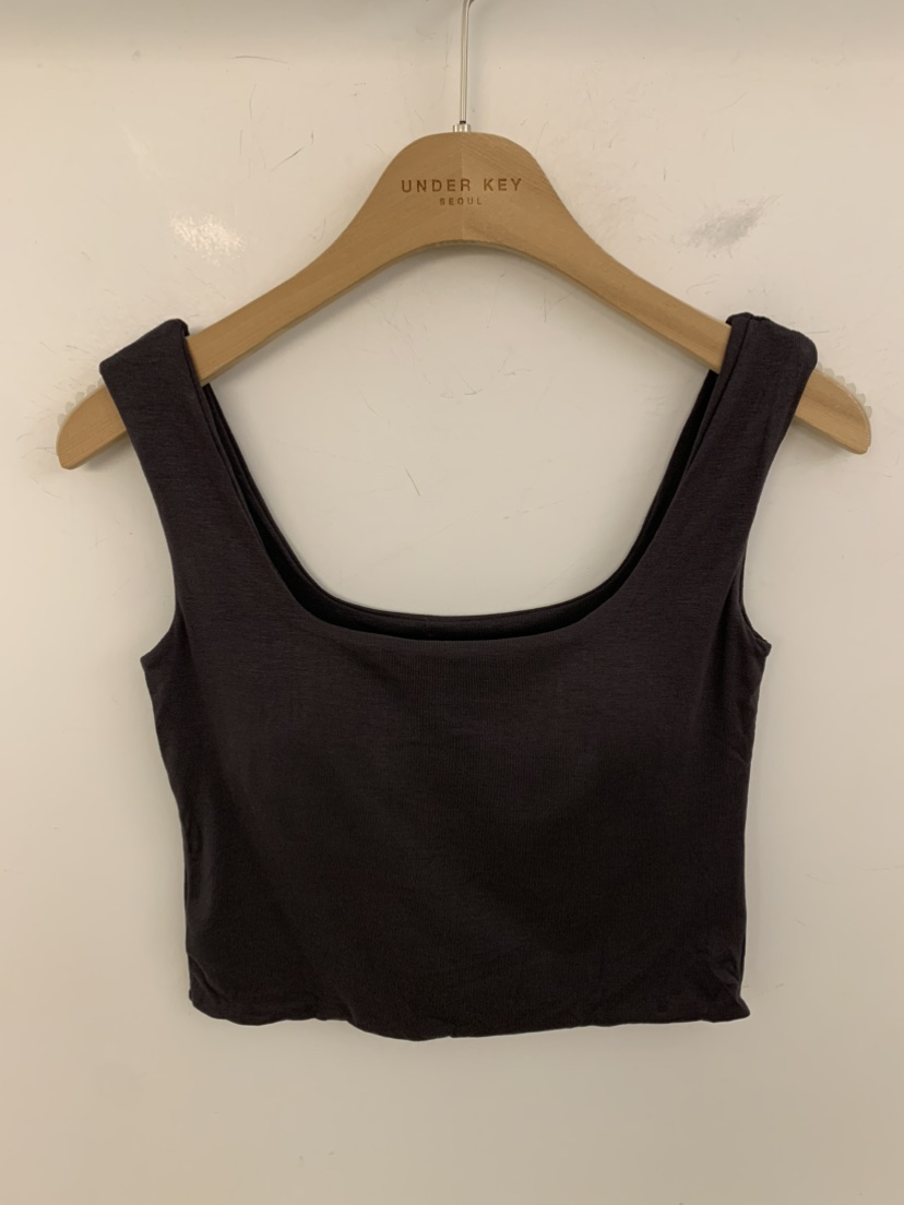 UNDER KEY韓國直郵實拍女士新品人氣時尚熱賣吊帶背心短款UNDER KEY吊帶/背心圖色4墨色
