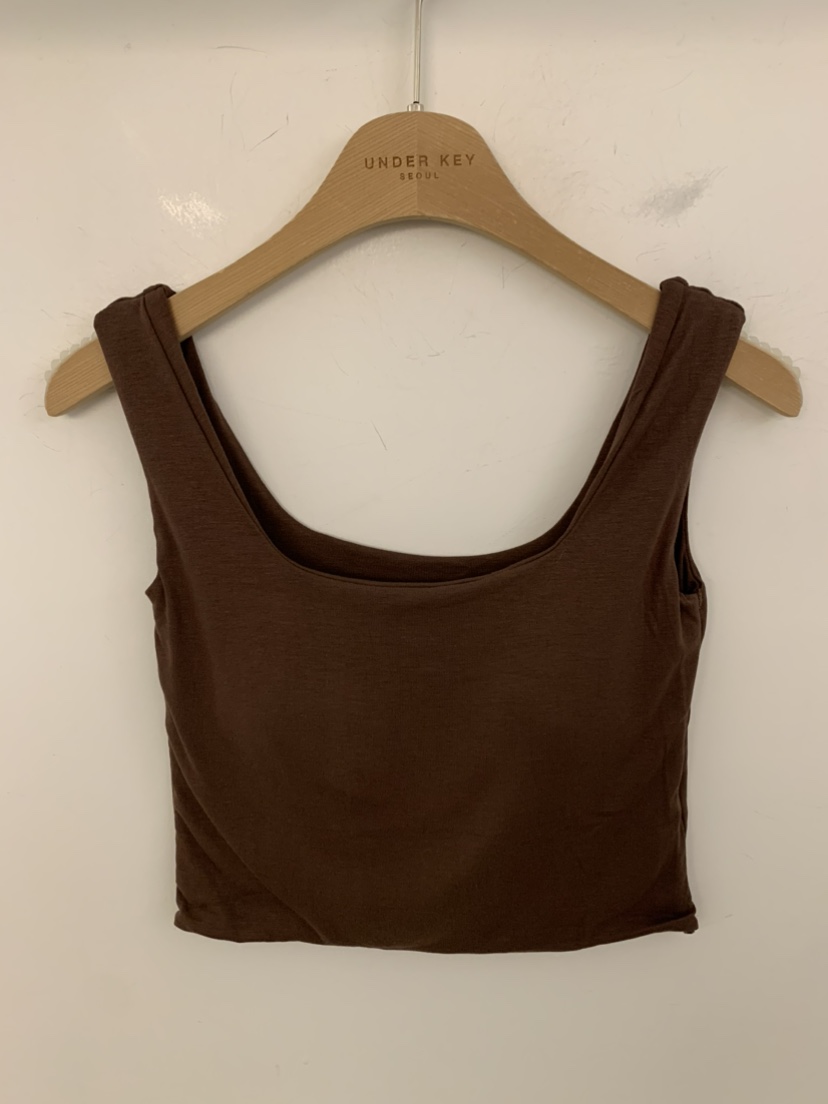 UNDER KEY韓國直郵實拍女士新品人氣時尚熱賣吊帶背心短款UNDER KEY吊帶/背心圖色5棕色