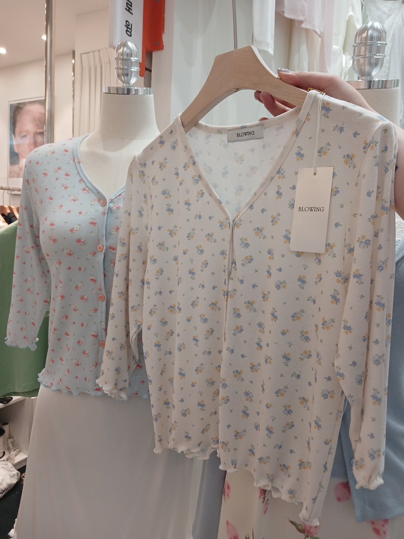 BLOWING韓國東大門直郵女裝新款時尚推薦職業26春夏T恤開衫BLOWINGT恤圖色2