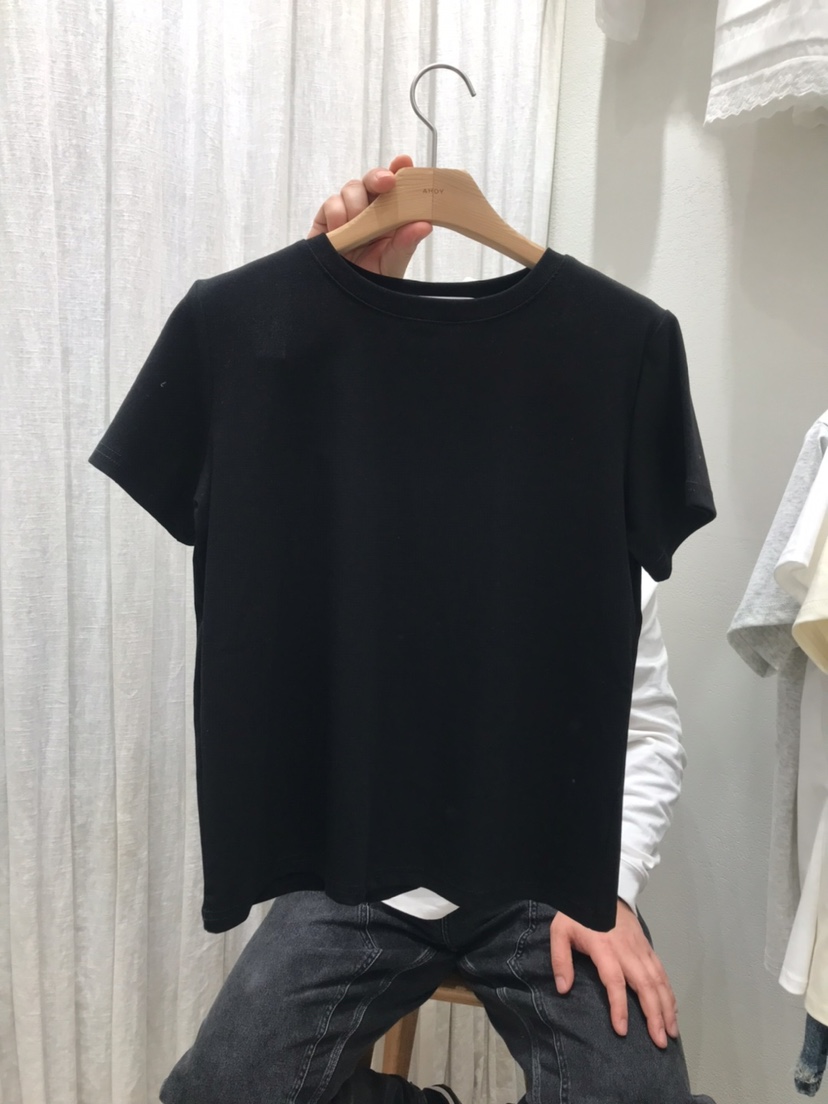 AHOY韓國直郵實拍女裝新品人氣推薦休閑26春夏熱賣職業T恤AHOYT恤圖色4