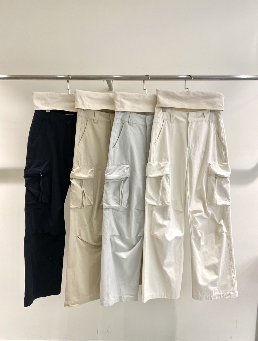 1968韓國東大門直郵女士新款時尚熱賣休閑褲工裝褲口袋拉鏈1968/YEOUYA休閑褲