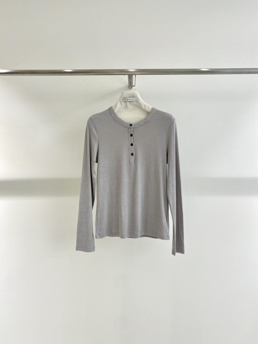 1968韓國直郵女士新品人氣26春夏推薦休閑長袖T恤圓領開襟1968/YEOUYA長袖T恤圖色2