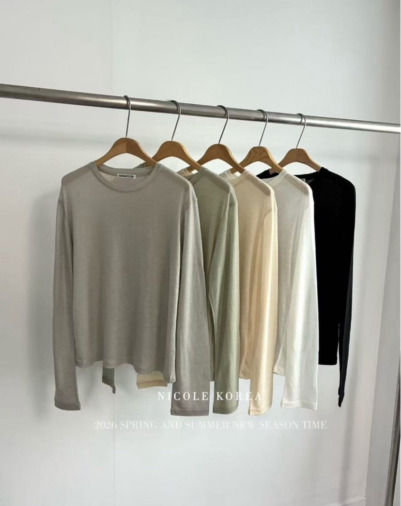 ROMANTICIZE韓國東大門直郵女裝新款職業時尚推薦長袖T恤ROMANTICIZE長袖T恤圖色3左三色