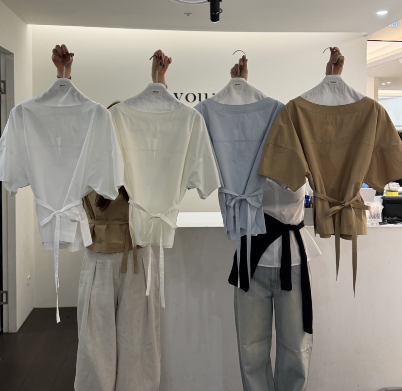 YOUR-P韓國東大門直郵女士新品26春夏時尚人氣襯衫蕾絲衫YOUR-P襯衫/蕾絲衫