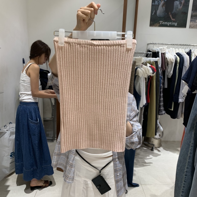TEMPTING韓國直郵女裝新款休閑推薦時尚人氣吊帶背心羅紋TEMPTING吊帶/背心