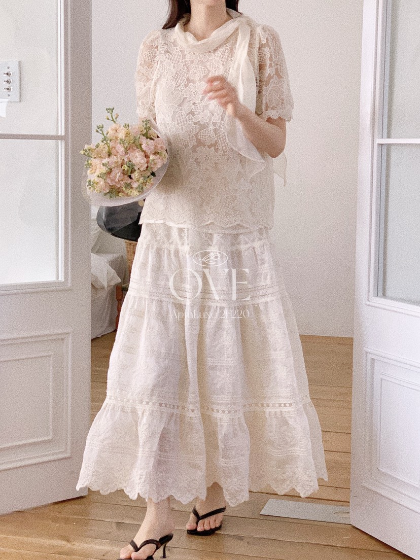 OVE韓國代購女裝新款職業推薦時尚人氣26春夏休閑熱賣長裙OVE長裙