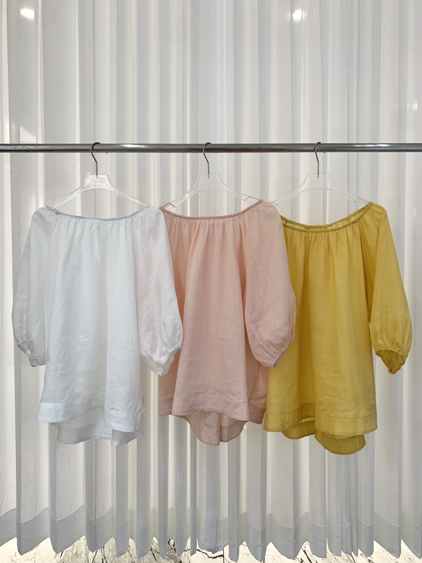 FABRIC韓國東大門直郵女士新品休閑時尚襯衫蕾絲衫亞麻開衩FABRIC襯衫/蕾絲衫