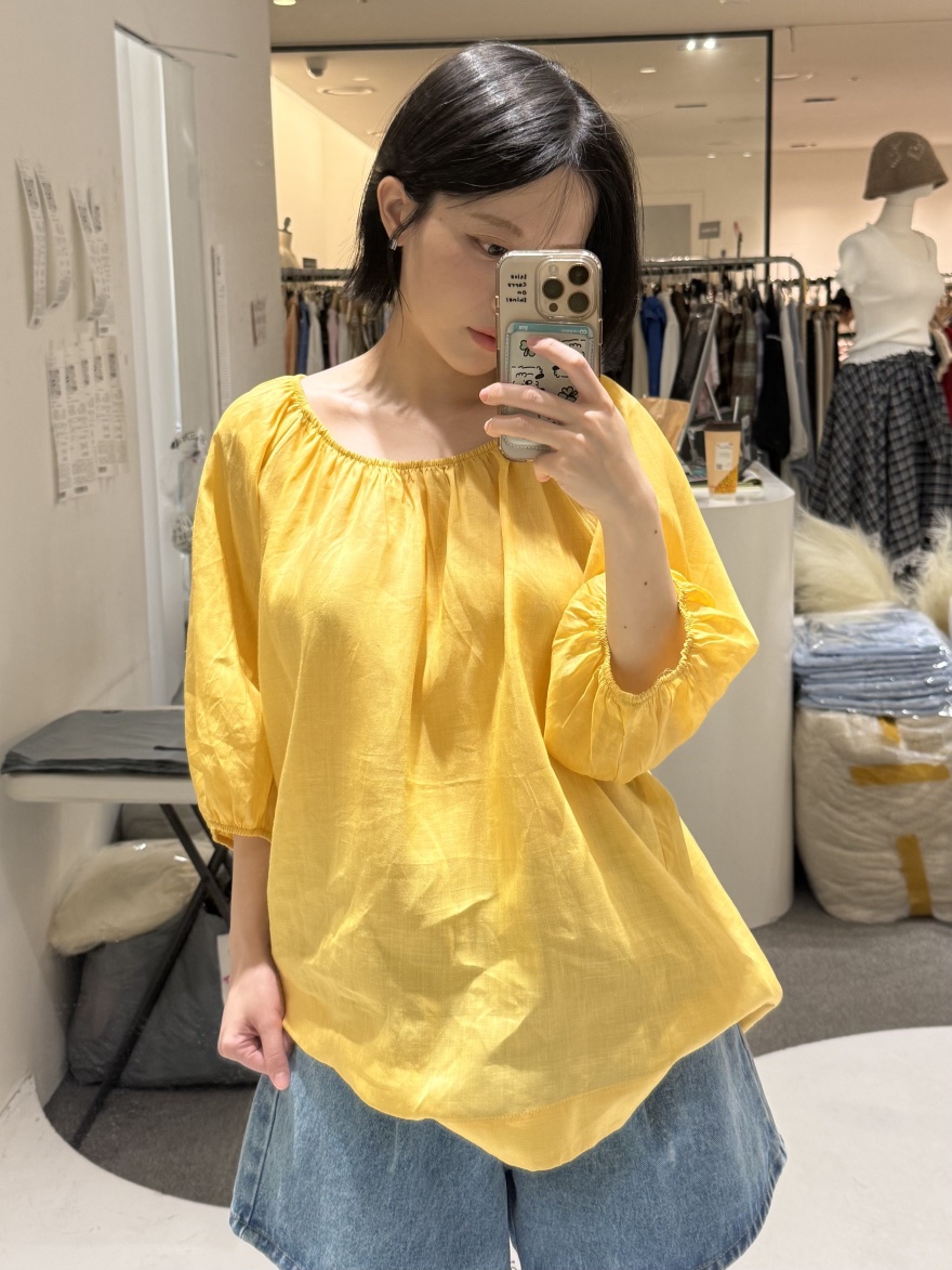 FABRIC韓國東大門直郵女士新品休閑時尚襯衫蕾絲衫亞麻開衩FABRIC襯衫/蕾絲衫圖色3