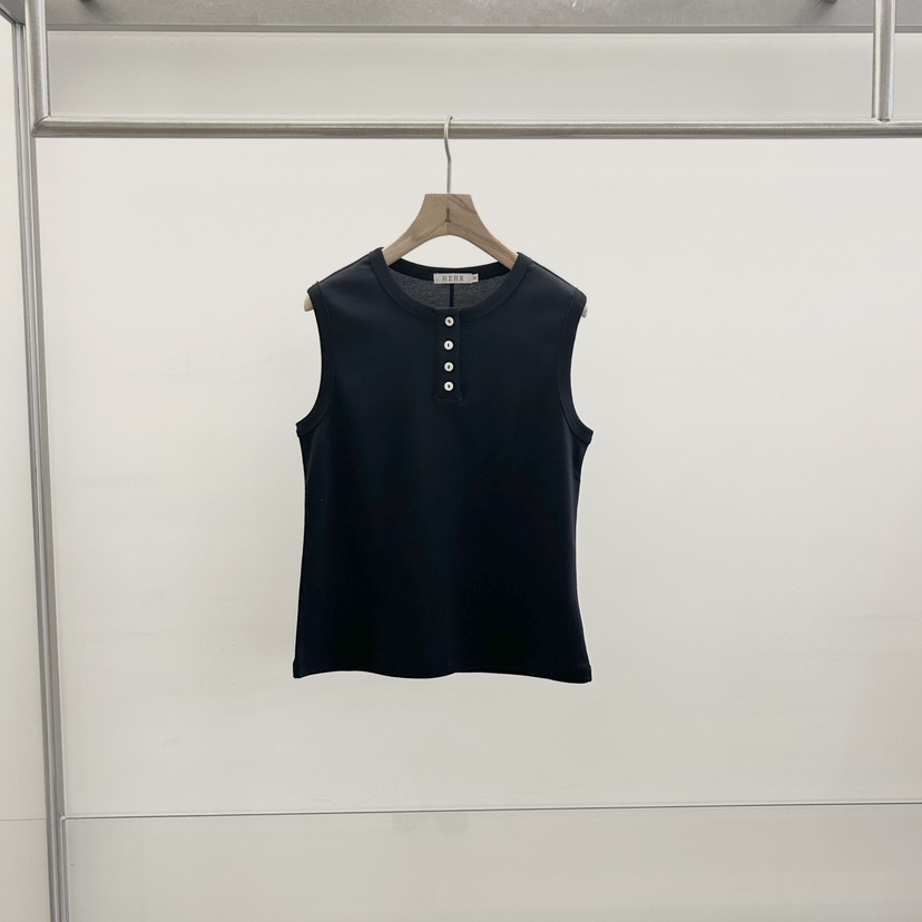 HEHR韓國代購女士新品職業人氣推薦休閑時尚26春夏吊帶背心hehr-AUTOMNE吊帶/背心圖色3深藍色