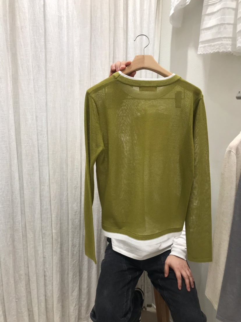 AHOY韓國直郵實拍女士新款推薦職業人氣休閑26春夏針織衫撞色AHOY針織衫