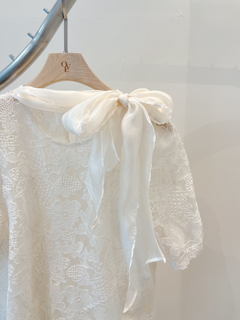 OVE韓國直郵實拍女裝新款26春夏熱賣休閑襯衫蕾絲衫含圍巾OVE襯衫/蕾絲衫