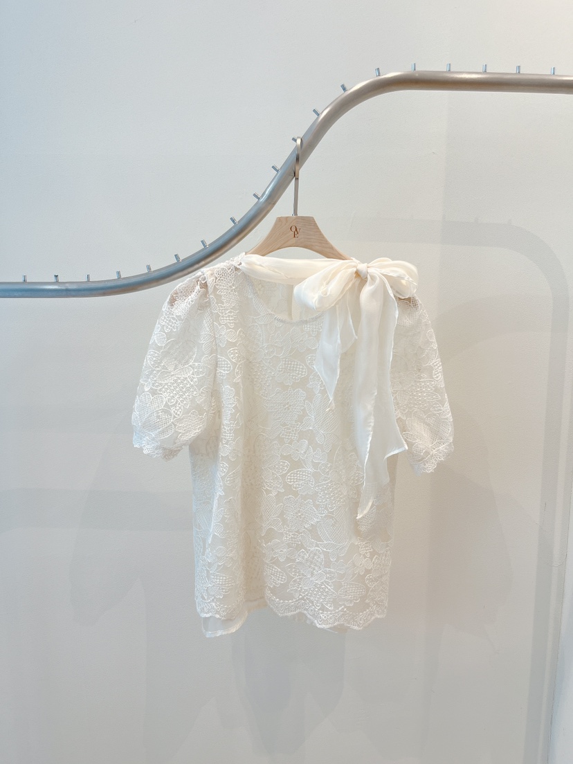 OVE韓國直郵實拍女裝新款26春夏熱賣休閑襯衫蕾絲衫含圍巾OVE襯衫/蕾絲衫