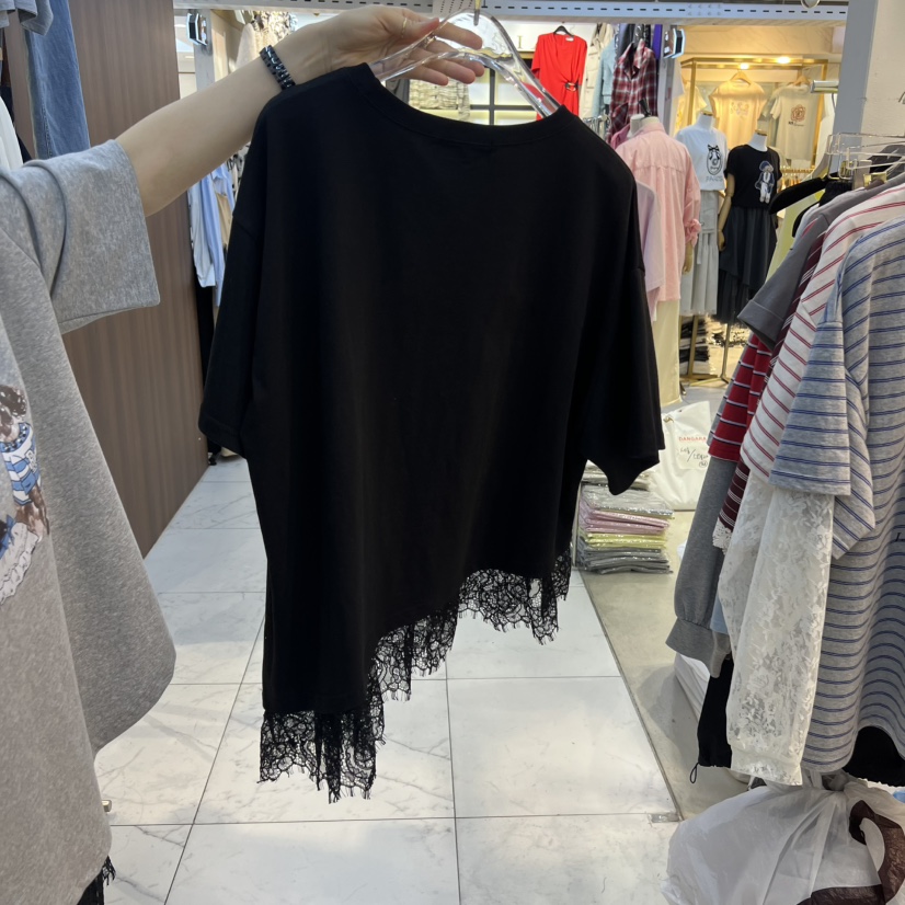 BLUE BANANA韓國直郵實拍女裝新款時尚推薦職業T恤假兩件BLUE BANANAT恤