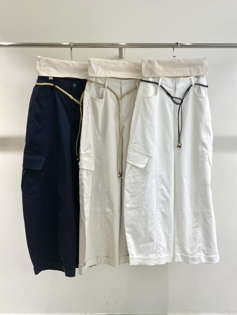 1968韓國直郵女士新品人氣休閑熱賣職業休閑褲含腰繩腰帶1968/YEOUYA休閑褲