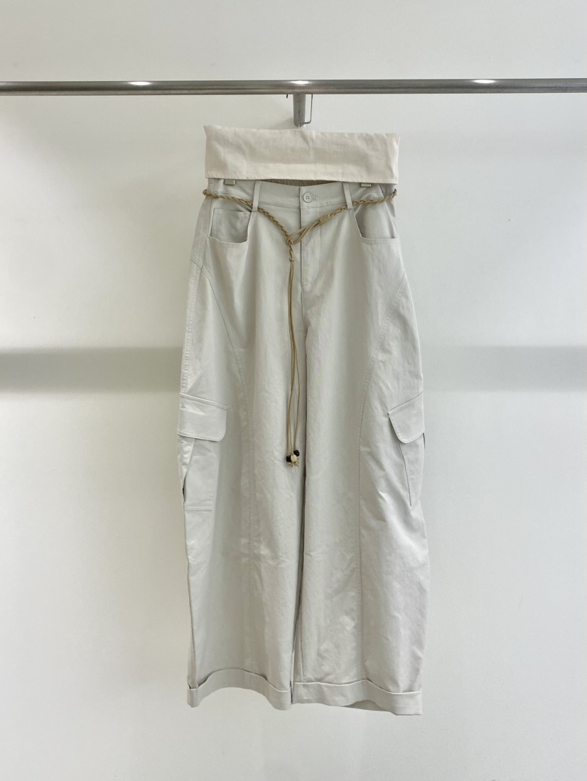 1968韓國直郵女士新品人氣休閑熱賣職業休閑褲含腰繩腰帶1968/YEOUYA休閑褲圖色2