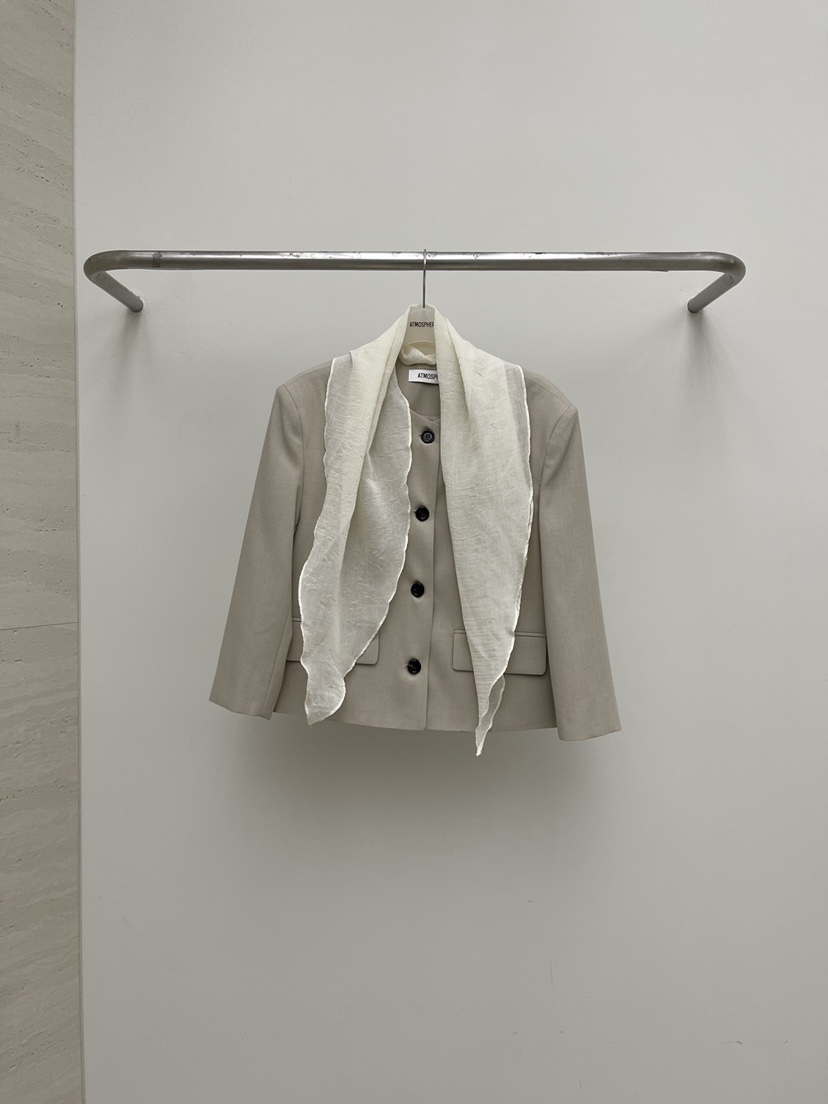 ATMOSPHERE韓國直郵女士新品職業休閑熱賣夾克不含絲巾圍巾ATMOSPHERE/BLING夾克圖色1