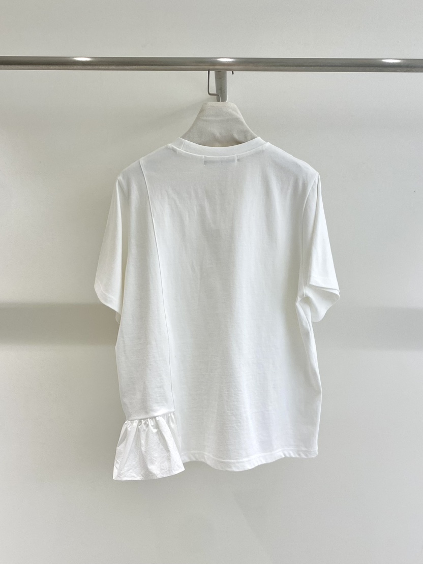 1968韓國直郵女裝新品時尚人氣推薦26春夏T恤不對稱荷葉邊1968/YEOUYAT恤