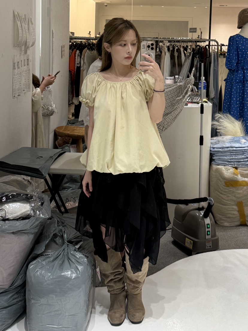 FABRIC韓國代購女裝新款時尚休閑推薦熱賣人氣職業26春夏T恤FABRICT恤