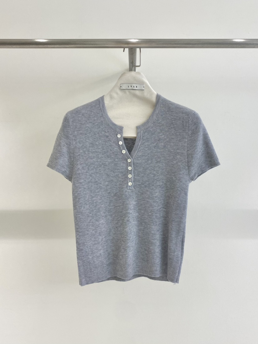 1968韓國東大門直郵女士新品26春夏休閑時尚職業推薦T恤開襟1968/YEOUYAT恤圖色2